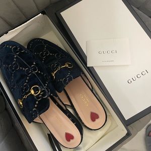 Gucci Princetown GG velvet slipper (final sale)